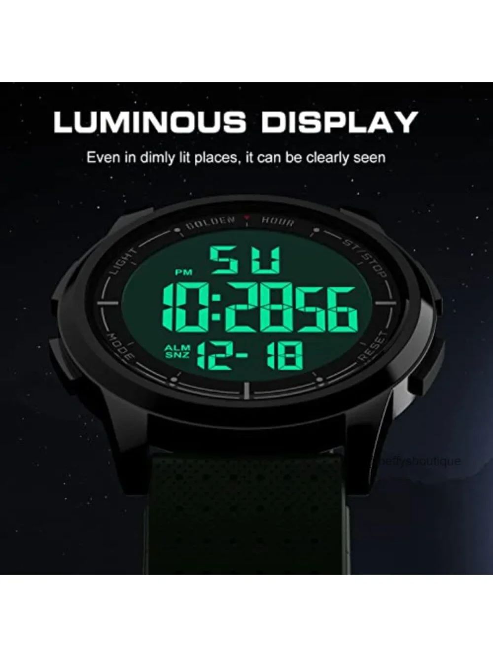 Ultra-Thin Waterproof Digital Sports Watch Rubber Strap